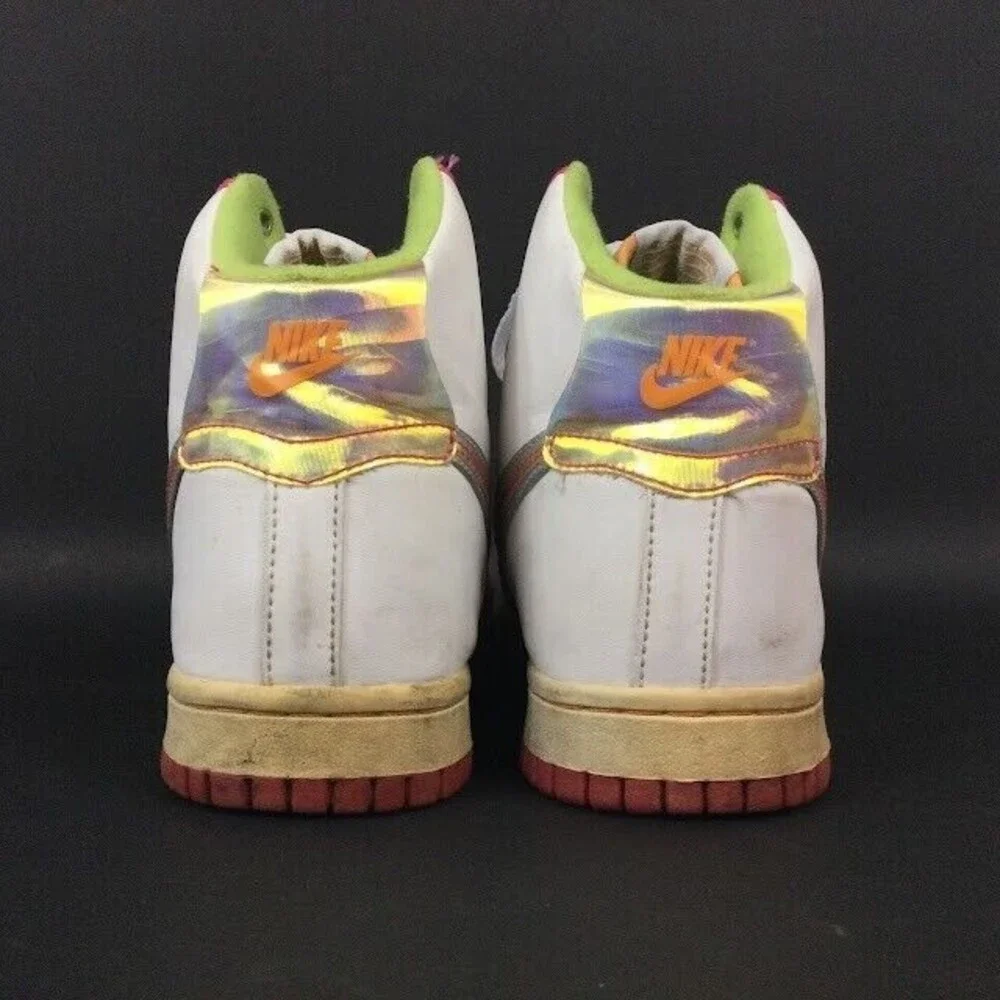 Nike Vandal High GS Strap Lenticular Holo-Youth Sz 5-White Retro Shoe-317038-162